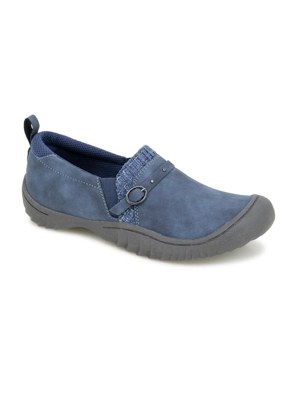 79$ JBU Mavis Sweater Detailed Slip On Loafers Women s Size 6.5 US Denim Blue